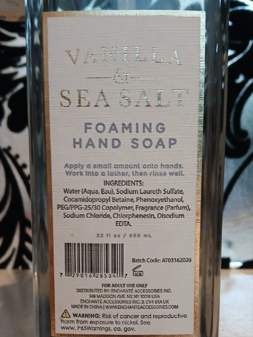 Vanilla & Sea Salt Foaming Hand Soap